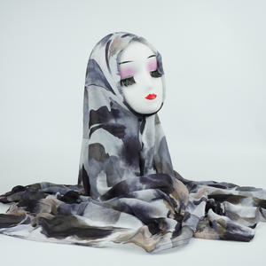 2025 200*70ビッグサイズ新デザイン高品質デジタル印刷ビスコースムスリムスカーフダブルステッチソフトモーダルHijab Maxi - Product Image 6