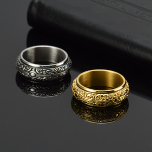 Bague sphérique astronomique rotative, bague cosmique <span class=keywords><strong>magique</strong></span> vintage hip-hop en acier inoxydable, bijoux de mode pour hommes - Product Image 5