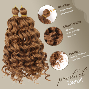 Nuove Trecce Corte da 12 Pollici con Ricci Italiani, Onde Oceaniche, Ricci Francesi, Trecce all'Uncinetto, Ricci Italiani Sciolti in Bulk per Donne - Product Image 4