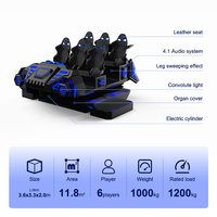 JiaYi JY-ZC06S Parc d'attractions intérieur Fiberglass Metal Super Warship 9D VR Simulateur de conduite de cinéma dynamique 6 places avec lunettes Deepoon E3