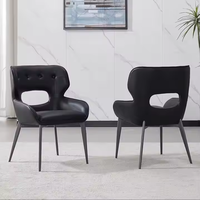 Chaise de salle à manger en métal minimaliste moderne JP avec dossier Seniors Comfort in Mind Hollow New Tabourets pour la maison Hôtel Bureau Salle de bain