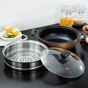 Hot bán không dính <span class=keywords><strong>Cookware</strong></span> <span class=keywords><strong>Set</strong></span> bếp gang 3 cái nấu ăn nồi nấu ăn nồi <span class=keywords><strong>Set</strong></span> stockpot Frying Pan nhà bếp đặt chậu - Product Image 5
