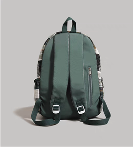 Custom Woolen Plaid <b>Backpack</b> 2025 New Female College Student Schoolbag Large Capacity Casual Travel <b>Backpack</b> - Product Image 3