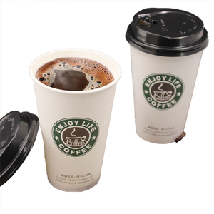 Hot paper cup sleeve custom printed single wall coffee paper cups with lid