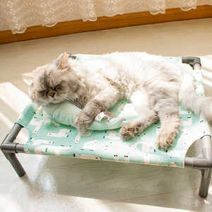 Pet <b>Portable</b> <b>Bed</b> Rectangle Oxford Fabric Elevated Breathable Detachable Washable Indoor Summer Cat Dog <b>Bed</b> - Product Image 1