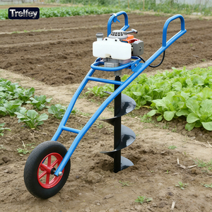 Trivella a carrello portatile da 99cc per la perforazione del terreno, ideale per la coltivazione di palme da olio - Product Image 1