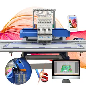 top sale embroidery machine for blouse hat garment t shirt dahao A15 computer board automatic embroidery sewing machine