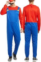 Nuevos hombres adultos Mario Luigi Bros fontanero hermanos Cosplay disfraz traje