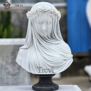 Tallado a mano famosa estatua femenina griega mármol blanco Natural velado <span class=keywords><strong>mujer</strong></span> busto <span class=keywords><strong>escultura</strong></span> Decoración - Product Image 3