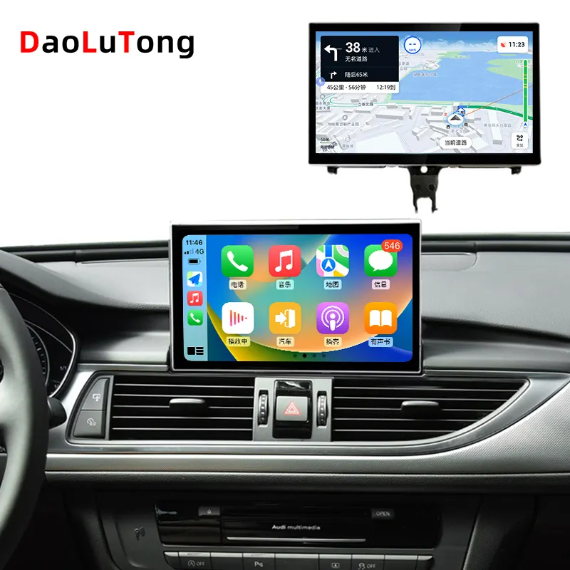 9 인치 Quual 4G + 64G DVD 자동차 라디오 안드로이드 터치 스크린 멀티미디어 플레이어 carplay GPS 내비게이션 audi A6L A7 S7 C7 2012-2018