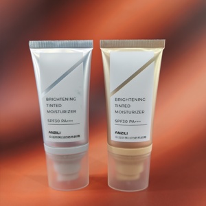 หลอดพลาสติกทรงรีพิมพ์ลายตามสั่งสำหรับครีมกันแดดแบบกดพร้อมฝาใส - Product Image 1