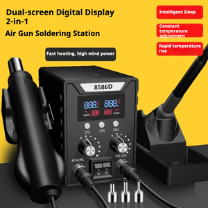 <span class=keywords><strong>Station</strong></span> <span class=keywords><strong>de</strong></span> retravail ESD numérique portable, pistolet à <span class=keywords><strong>air</strong></span> <span class=keywords><strong>chaud</strong></span>, fers à souder électriques, machine à souder, nouveau modèle, <span class=keywords><strong>station</strong></span> <span class=keywords><strong>de</strong></span> <span class=keywords><strong>soudage</strong></span> SMD 2 en 1 - Product Image 2