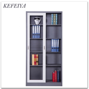 Archivador Moderno <span class=keywords><strong>de</strong></span> Metal <span class=keywords><strong>con</strong></span> Puerta Corredera <span class=keywords><strong>de</strong></span> Vidrio Luoyang Kefeiya para <span class=keywords><strong>Oficina</strong></span> en Casa - Product Image 1