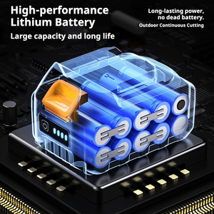 <span class=keywords><strong>Mini</strong></span> tronçonneuse électrique <span class=keywords><strong>sans</strong></span> <span class=keywords><strong>fil</strong></span> de 6 pouces, vitesse de 19,2 pieds/secondes - Serrage automatique de la chaîne pour une utilisation en jardin - Product Image 5