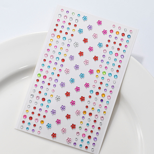 3D colorido girasoles <span class=keywords><strong>diamante</strong></span> cara pegatinas gema Facial pegatina ojos cuerpo mezcla cuentas joyas diamantes cara joyas <span class=keywords><strong>tatuaje</strong></span> pegatina - Product Image 6