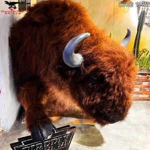 Bison animatronique réaliste grandeur nature, monstre de la jungle - Product Image 2