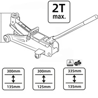 Cric hydraulique compact 2 tonnes pour voiture et garage