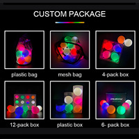 Balles de golf LED longue durée en gros, prix d'usine, logo personnalisé, balle de golf LED