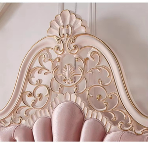 <span class=keywords><strong>Lit</strong></span> double <span class=keywords><strong>de</strong></span> luxe léger en chêne massif européen, avec revêtement en velours, sculpté doré, rose princesse, pour chambre principale <span class=keywords><strong>et</strong></span> <span class=keywords><strong>lit</strong></span> <span class=keywords><strong>de</strong></span> mariage - Product Image 5