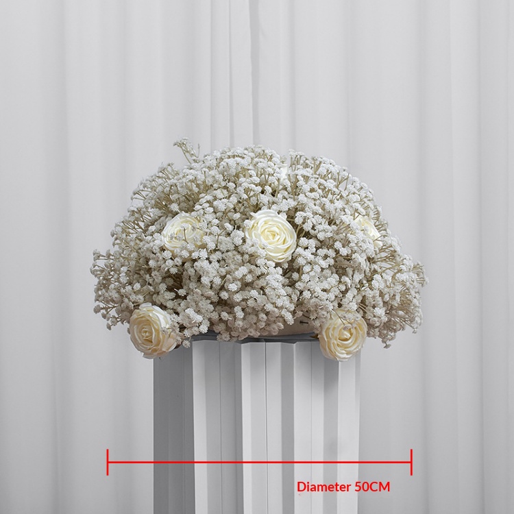 Boule de fleurs gypsophile de 50 cm