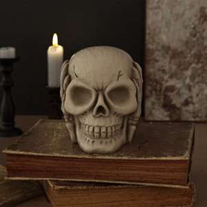 M54973 Les <span class=keywords><strong>oreilles</strong></span> n'écoutent pas vos yeux, ne regardent pas votre <span class=keywords><strong>bouche</strong></span>, ne disent pas crâne bougie bijoux bougie de gypse moule en silicone - Product Image 3