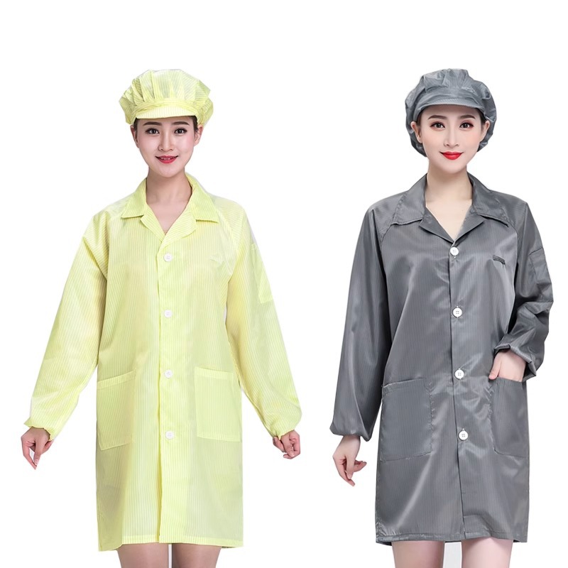 Factory Custom Composite Esd Lightweight Dress Shoes Antistatic Filter Cloth Manufacturer Anti Static Polyester Smock