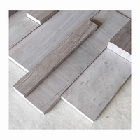 Carrelage mural gris en mosaïque de marbre 3D personnalisé, revêtement mural irrégulier pour cuisine, crédence et villa