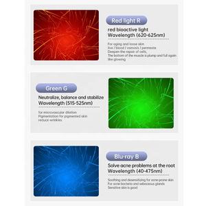 Mesin Terapi Meso Profesional NewFace untuk Perawatan Kulit Wajah, Panjang Gelombang dan Intensitas Dapat Disesuaikan, Warna Merah Hijau Biru, untuk Penggunaan di Rumah - Product Image 5