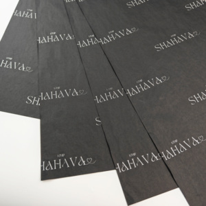 Custom 17gsm Specialty <strong>Paper</strong> Black and <strong>Silver</strong> Logo Printed Package Tissue <strong>Wrapping</strong> <strong>Paper</strong> for Clothing Free Design - Product Image 5
