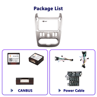 Meihua-Kit de Cadre de Tableau de Bord QLED pour RENAULT LOGAN, Android, pour Lecteur DVD, Radio Fascia DSP, 9 Pouces