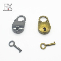 Cadenas en forme d'ours de couleur de pistolet en alliage de Zinc avec boucle de verrouillage à clé en métal pour fermeture de sac boîte à bijoux accessoire de valise à bagages