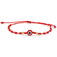 Bracelets porte-bonheur Go2boho en cordon rouge avec œil turc, bijoux de protection pour couples, symbole de chance turc avec perles bleues et rouges