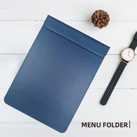 Restaurant-und Hotel bedarf Schwarzes PU-Leder-Menü brett Guest Check Folder Bill Note Schreib block halter Mode Guangdong