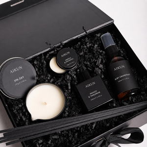 AIKUN Proveedor Mayorista de Difusores de Aroma, Velas de Cera de Soja en Vaso de Vidrio para Exhibición en Tiendas, Juego de Regalo con Caja de Estilo Único - Product Image 2