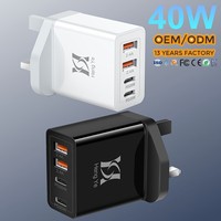 Adaptateur Secteur en Gros Prise US EU 20W Ultra-Mince USB-C PD 40W Type C Chargeur Téléphone Secteur Rapide 40W