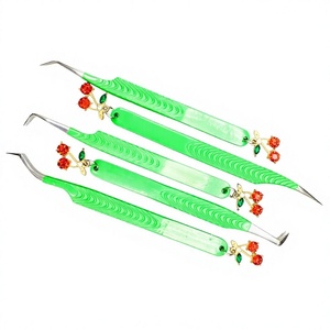 Pinzas de Pestañas de Calidad Premium, Pinzas de Pestañas Profesionales de Acero Inoxidable Sostenible con Agarre Duradero - Product Image 1