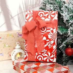 Factory Hot Sale Disposable Coated Silicone Christmas Gift <b>Wrapping</b> <b>Paper</b> <b>Roll</b> 70x800cm 8 Designs - Product Image 2