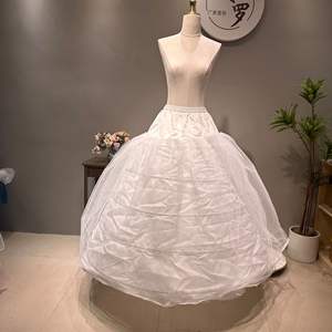 S0703R <span class=keywords><strong>mariée</strong></span> 5 acier Double maille surdimensionné moelleux anneau en acier <span class=keywords><strong>robe</strong></span> <span class=keywords><strong>de</strong></span> <span class=keywords><strong>mariée</strong></span> <span class=keywords><strong>princesse</strong></span> parole longueur traînant os élastique <span class=keywords><strong>jupon</strong></span> - Product Image 5