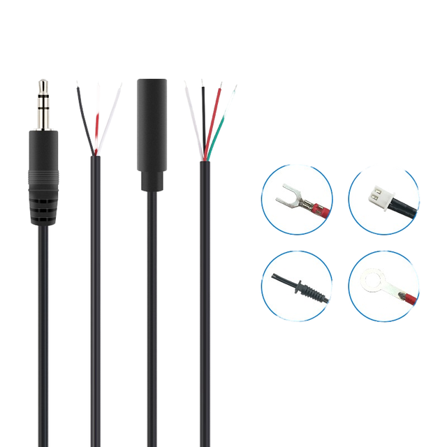 Customized AUX Headphone Stereo 3.5mm TRS 3-4 Poles Male Female Jack PVC Audio Extension Cables for Car HDTV & Camera