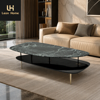 Ensemble de tables basses en marbre de luxe moderne pour salon et hôtel, design personnalisé