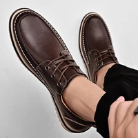 Chaussures Oxford en cuir véritable, nouveau design, légères, respirantes, à lacets, pour mariage, chaussures habillées en cuir pour hommes