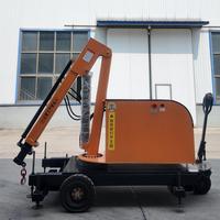 Grue électrique portative ZHUOSA de 2000 kg (2 tonnes) avec crochet de levage, hauteur de levage de 4,5 m, rotation à 360 degrés et moteur à roulement, fabriquée en Chine