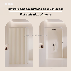 Ensemble <span class=keywords><strong>de</strong></span> <span class=keywords><strong>rideau</strong></span> <span class=keywords><strong>de</strong></span> <span class=keywords><strong>douche</strong></span> <span class=keywords><strong>de</strong></span> salle <span class=keywords><strong>de</strong></span> bain en tissu <span class=keywords><strong>de</strong></span> cloison pliante <span class=keywords><strong>incurvée</strong></span> haut <span class=keywords><strong>de</strong></span> gamme étanche et en polyester - Product Image 4