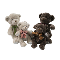 Juguetes de Peluche de Oso Bordados al por Mayor, Alivio del Estrés, Relleno de Algodón Súper Suave, Muñecos de Animales de Color Personalizado para Niños