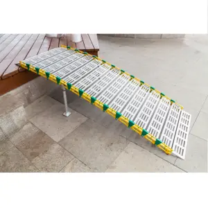 Rampa plegable para silla de ruedas, alta calidad, 7 pies, 500KG de capacidad, personalizada, ligera, para escaleras, rampa de aluminio para coche