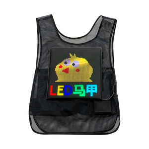 Control de aplicación inteligente, chaleco de ciclismo LED, póster Digital, luz luminosa de un solo lado, advertencia reflectante para seguridad al aire libre, 1 año - Product Image 6