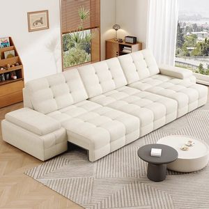 Ghế <span class=keywords><strong>sofa</strong></span> giường vải khung gỗ điều khiển từ xa chức năng điện Zero Wall, căn hộ lớn phòng khách Lawrence mới năm <span class=keywords><strong>2026</strong></span>, chất liệu Chenille - Product Image 2