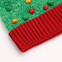 Bonnet d'hiver en tricot pour activités de plein air avec étoile et boules colorées Tissu commun Vente en gros de Noël personnalisé logo