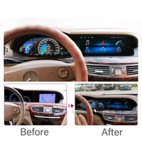 Autoradio Android Écran Tactile de 12,3 Pouces avec Navigation GPS CarPlay pour Mercedes-Benz Classe S W221 2006-2013