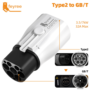 Adaptador de Carga para Vehículos Eléctricos Feyree de 7kW 32A Tipo 2 a GB/T, Convertidor de Carga para Vehículos Eléctricos Monofásico IEC 62196-2 a GB/T para Modelos de Vehículos Eléctricos Estándar GB/T - Product Image 1